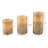 August Grove Flameless Candles - 3-Pack Faux Birch Bark Battery Operated LED Candles with Remote and Flickering Light - Candles for Home Décor