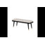 Banc rembourré noir et crème Conlan
