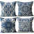 Motif floral bleu / blanc sélectionné