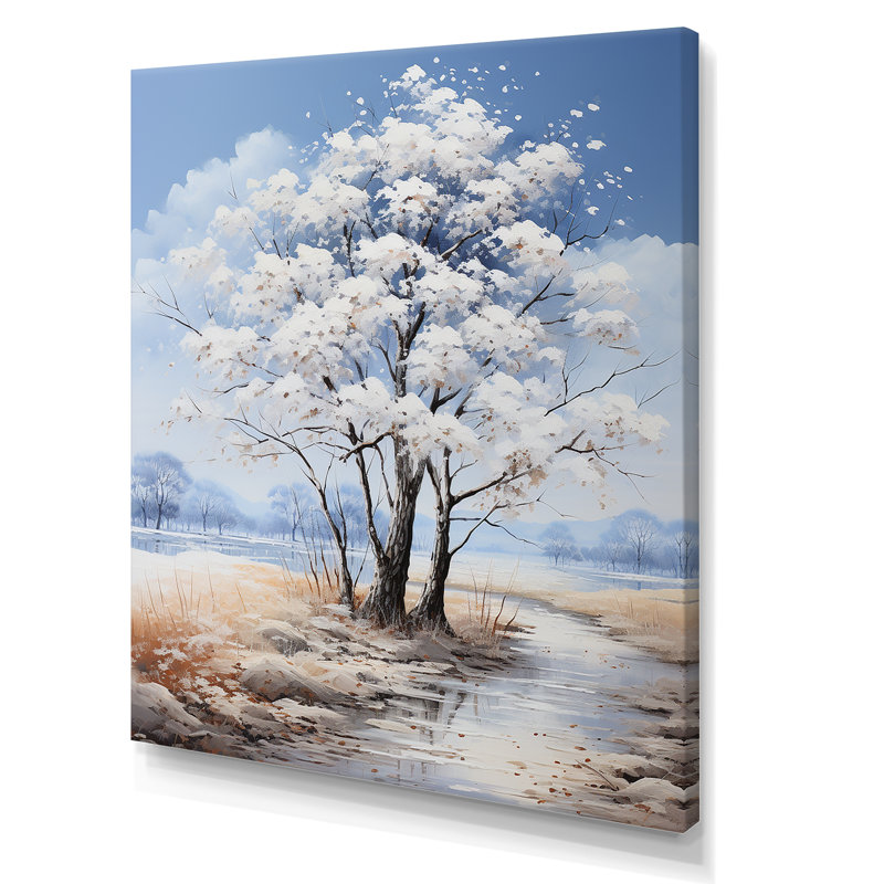 «White Maple Trees Landscape» sur toile, Toile tendue, H 32 po x l 24 po x P 1 po