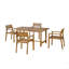 Ensemble de salle à manger d'extérieur en bois d'acacia 5 pièces U_STYLE-51580436
