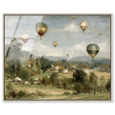 Earthly Escape II, estampe acrylique encadrée, style vintage, par Art Remedy, cadre argenté, 30 x 24 pouces.