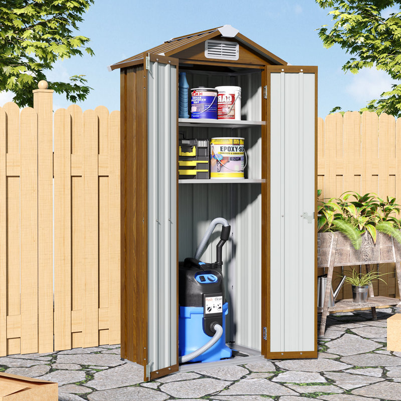 2.7X1.9FT Storage Cabinet Metal Garden Shed with Lockable Door