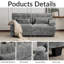 Causeuse 67 po - dossier réglable à 4 positions, 350 lb / assise, tissu chenille doux, 2 coussins décoratifs, assemblage facile
