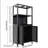 Black Bamboo Storage Cabinet