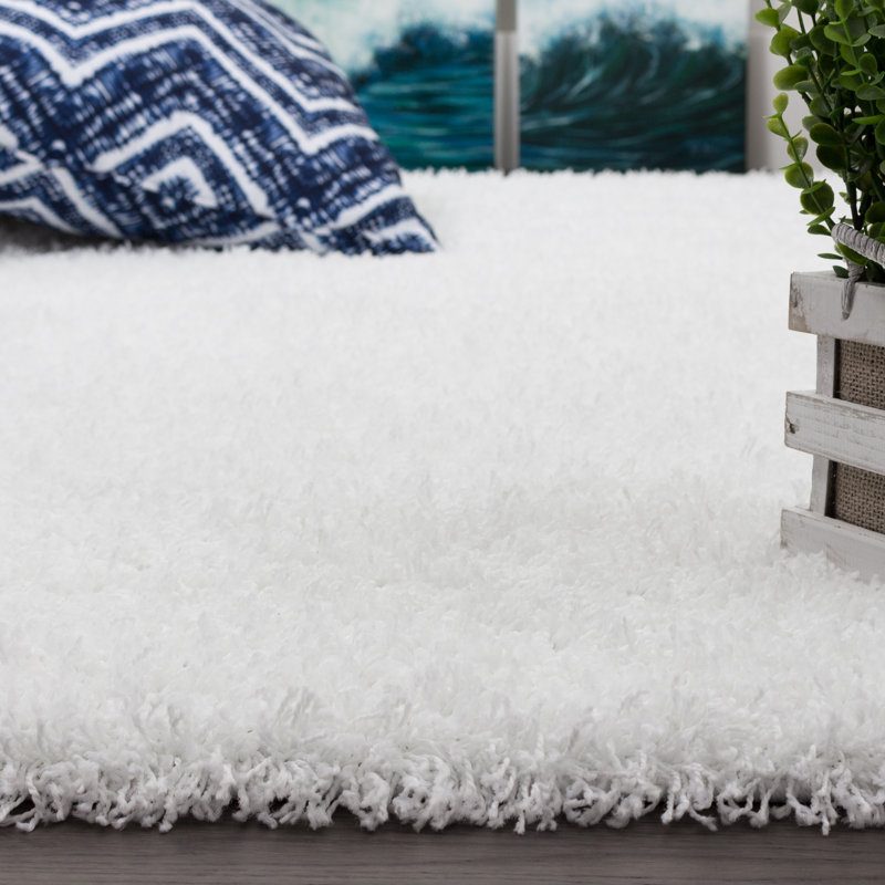 Tapis blanc Zellner rectangulaire, Rectangle 2 pi 7 po x 4 pi 11 po