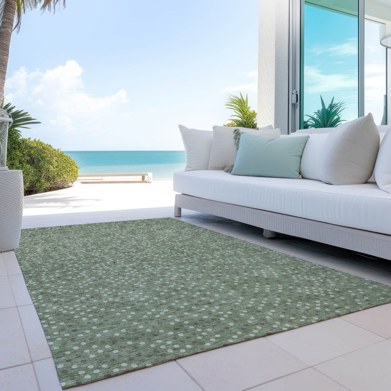  Tapis taupe intérieur / extérieur lavable à la machine Chayden ACN1021, Rectangle 2 pi 6 po x 3 pi 10 po