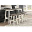 Tabourets de bar en bois massif, 2 tons, 2 places, transitionnel, café blanc, 2 lattes en bois d'hévéa, assise de 30,5 po-117567949