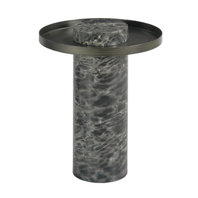 ACCENT STONE CHAIRSIDE TABLE - TALL