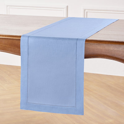 100% Pure Linen Hemstitch Table Runner - Classic Hemstitch
