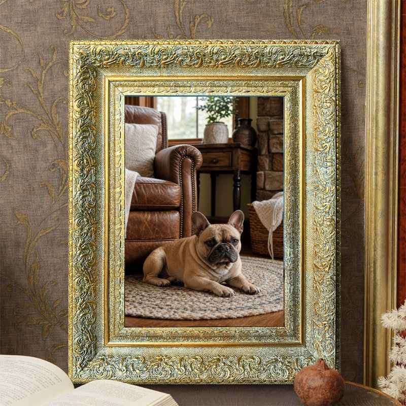 Cadre photo confortable avec profil décoratif 8 pi x 10 po 1PC or antique