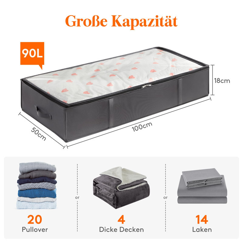 Ebern Designs Fabric Underbed Storage