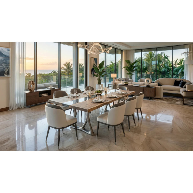 Pheraea Walnut Dining Table, 42" W x 72" L