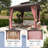 10x10 FT Heavy - Duty Aluminum & Galvanized Steel Gazebo with Double Roof, Mosquito Netting & Privacy Curtains - All - Weather Patio, Backyard & Poolside Shelter-107397321