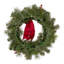 24" Lighted PVC and PE Blend Wreath