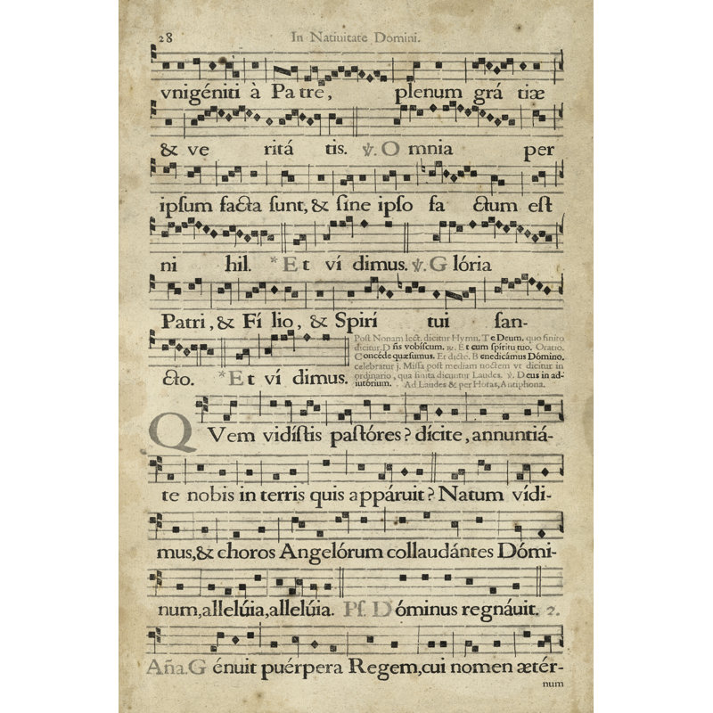 Vellum Songbook III - Wrapped Canvas Print, 46cm H x 30cm W x 3.8cm D