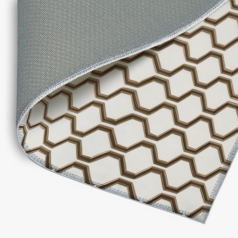 Tapis intérieur et extérieur beige Trellis, Rectangle 4pi x 6 pi