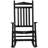 Outsunny Traditional Wooden High-Back Rocking Chair For Porch, Indoor/Outdoor, Black-673031051