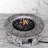 Concrete Rust And Heat Fire Pit - 40000 , 9''H X 28''W, Garden Use, Stone Gray Outdoor Heating Fireplace & , Modern