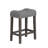 4-Piece Modern Bar Table Set with Built-in Power Outlet Sofa Behind Couch Table & 3 Padded Stools Dark Grey Upholstery Sturdy Metal Frame for Living Room, Dining & Home Office
