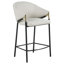 Chaise de comptoir rembourrée en tissu Chadwick beige (ensemble de 2)