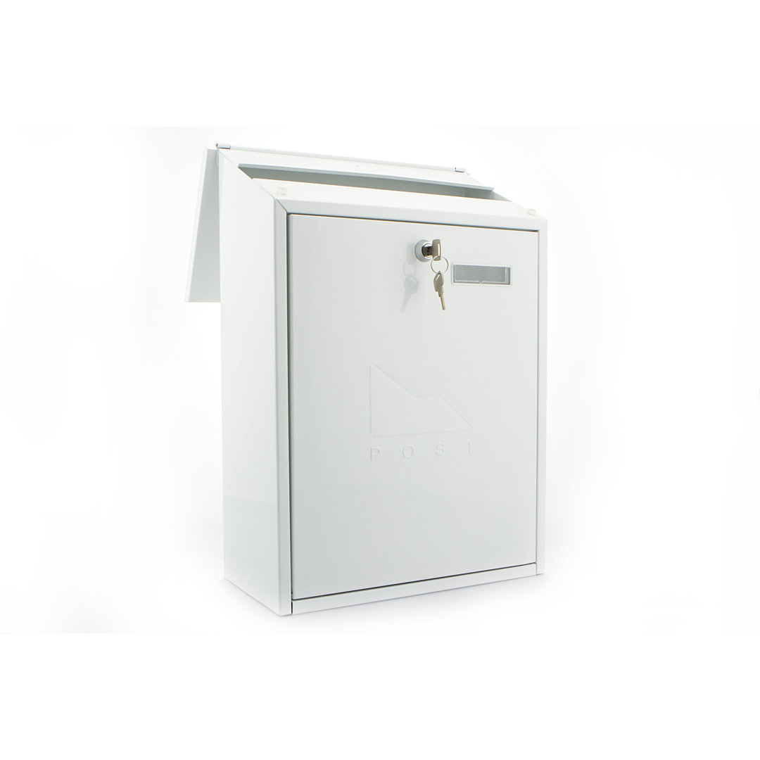 Grand Large Wall Mounted Galvanised Steel Lockable Weatherproof Post Box