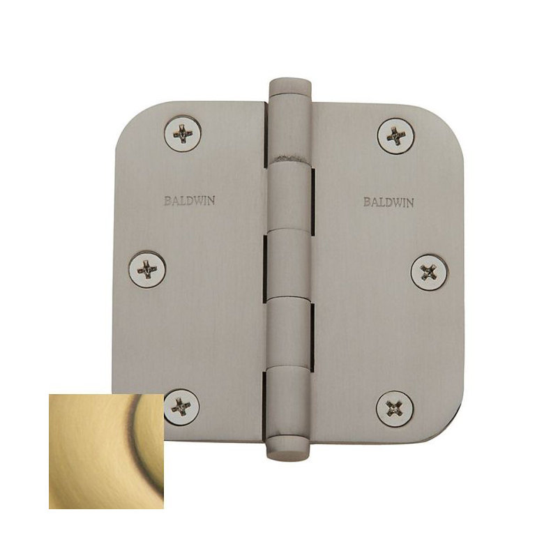3.5" H × 3.5" W Butt/Ball Bearing Single Door Hinge, Antique Nickel