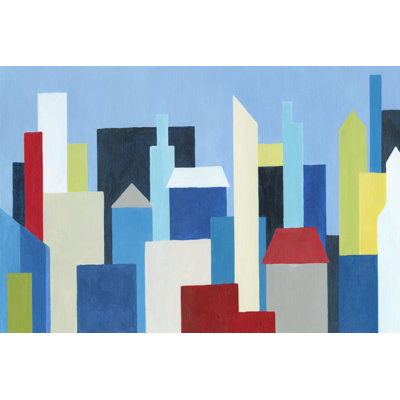 Use Z # -NOT F # -City Block (A) by Megan Meagher - Wrapped Canvas Print