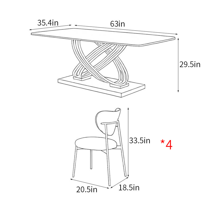 Hermidale, 29.5"H x 63"L x 35.4"W, White