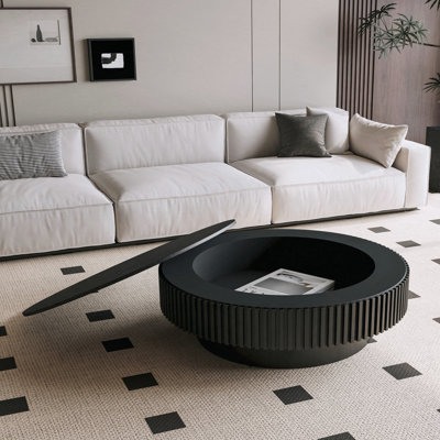 Timeshia Round Coffee Table With Storage