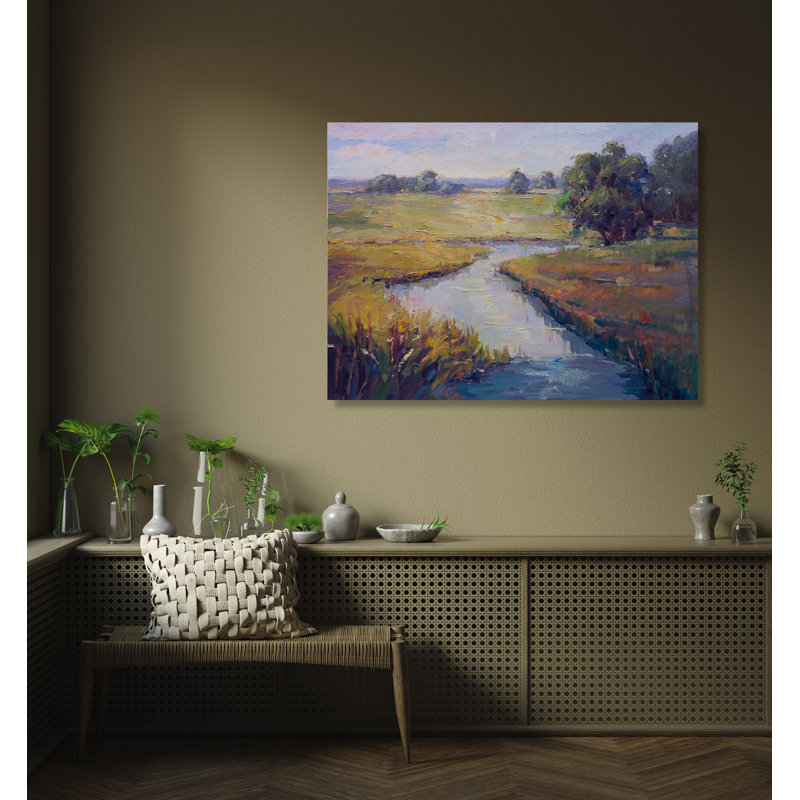 John Beard Collection''s Last Light On Giclee Canvas Hand Embellished Art, 30" H x 40" W X 2" D, Unframed