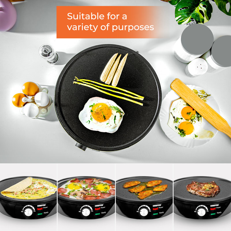 1000W Pancake & Crepe Maker- Electric Non-Stick