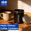 Harbour Housewares - Round Metal Kitchen Coffee Canister-1425107386-1425107387