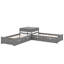 Lit plateforme simple en L avec lit gigogne et bureau-1728328659