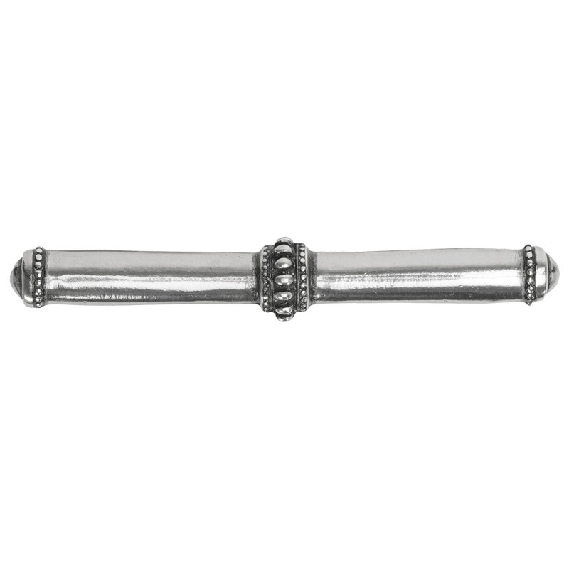 Classic/Beaded 3 inch center to center pull with beaded treatment on center and ends  in finish Chalice