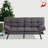 George Oliver  Upholstered Convertible Sofa With Adjustable Arms And Backs-511791188