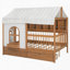 Lit House avec 2 grands tiroirs, bibliothèque latérale avec bande DEL-1817211026