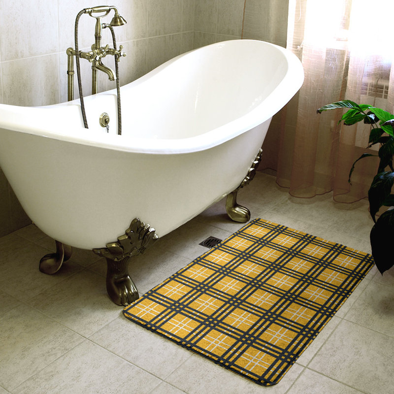 Tapis pour salle de bain Tampa Bay, l 21 po x L 34 po, Or/noir