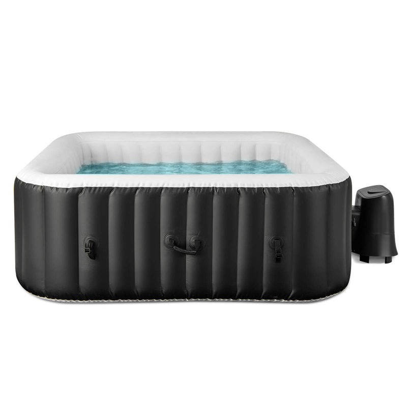 Costway 71" Inflatable Hot Tub With 130 Air Jets Electric Heater Pump Filter Cartridges