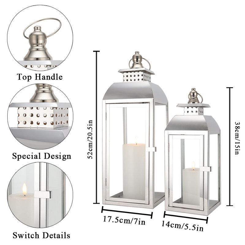 19.5'' H Metal Lantern