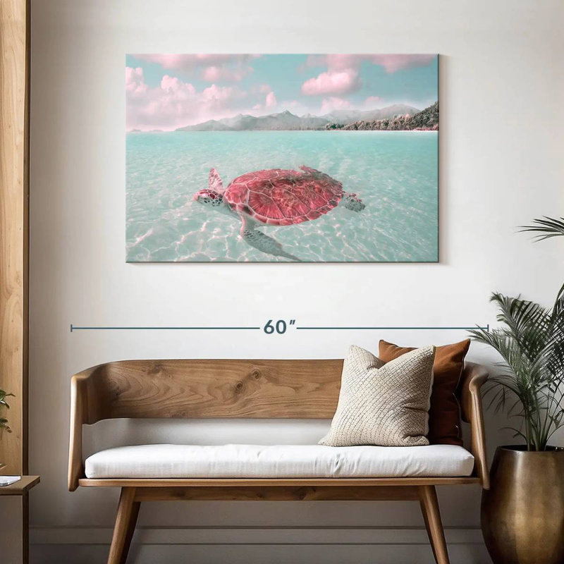Brampt Sunbathing Turtle, 30" H x 45" W