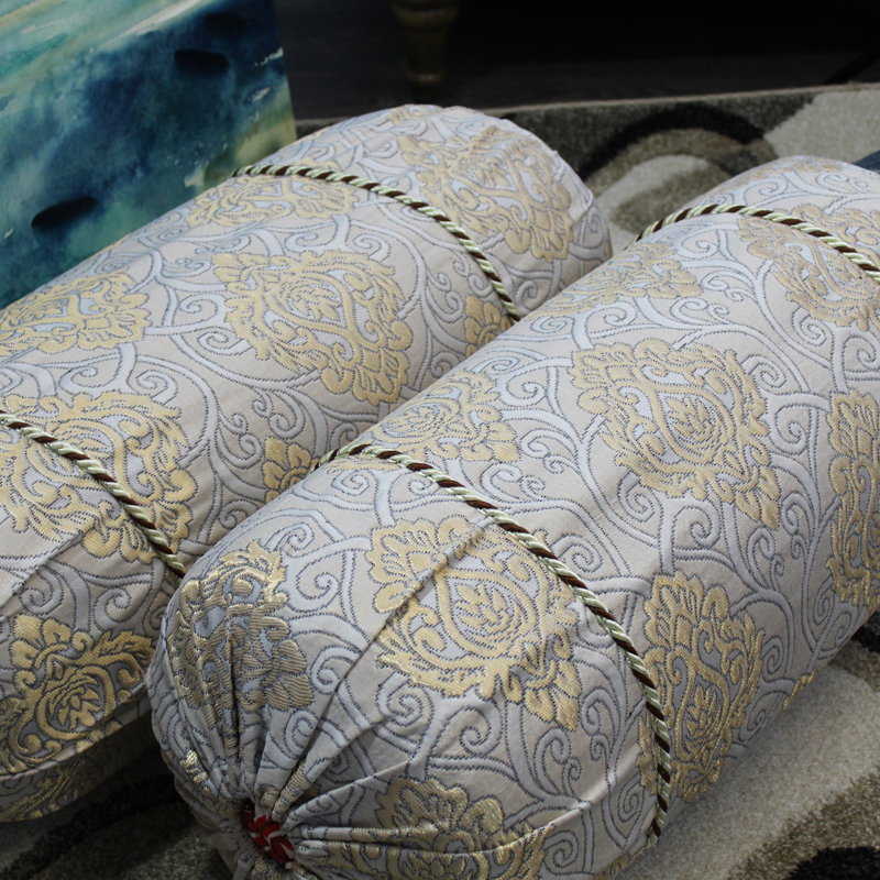 Damask Feather Throw Pillow