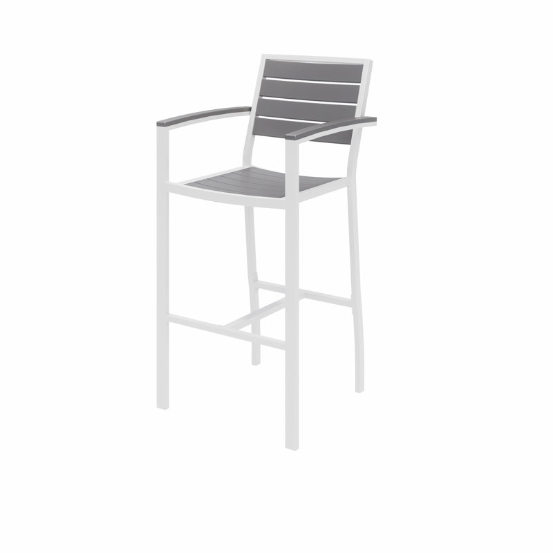 Tabouret de bar 30 po Ivy, Gris, Blanc