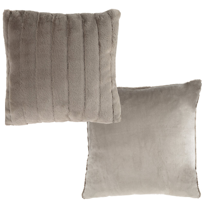 Coussins décoratifs - Ensemble de deux coussins décoratifs carrés rayés de 17 pouces pour le canapé, le salon et la décoration de la chambre à coucher par Lavish Home