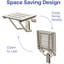 Siège de douche et banc pliant en bois de teck, fixation murale, capacité de 350 lb-498037287