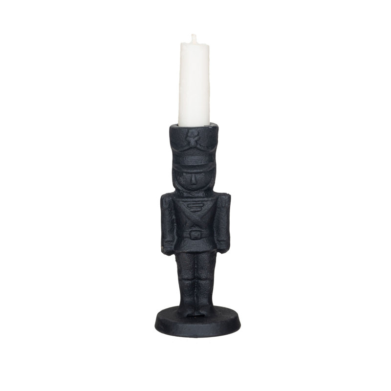 Metal Candlestick, 5.5" H x 2.25" W x 2.25" D