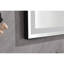 96 po x 36 po Miroir de salle de bain à DEL avec cadre rétro-éclairé noir - Brouillard, à intensité variable, pour le maquillage, le rasage et la sélection de vêtements