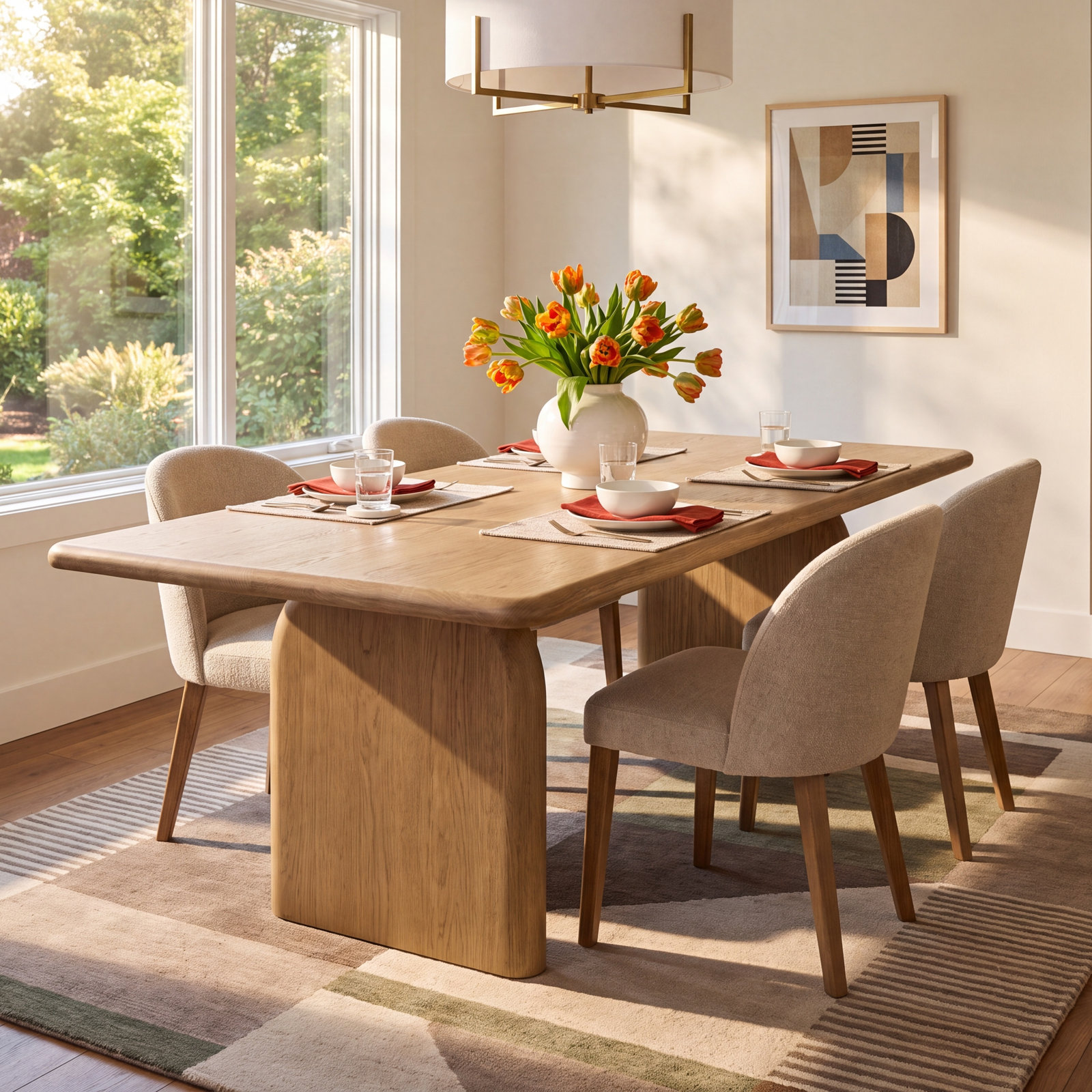 Fen 94'' Dining Table, 30” H x 106” L x 39” W