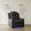 Fauteuil inclinable électrique rétro en cuir écologique-42250144