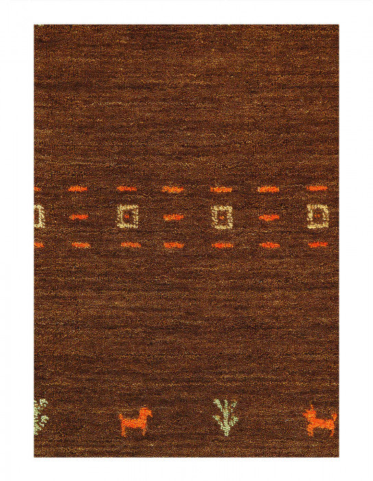 Fine Hand Knotted Persian Gabbeh Design 3' X 4'9''